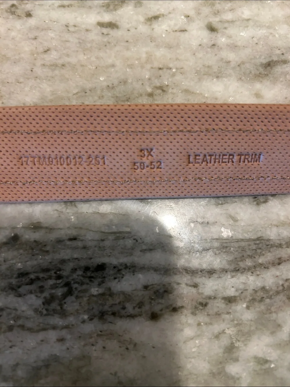 Tommy Bahama Brown Leather Belt with Light Tan Edge
